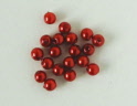 125 petites perles 3mm rouge