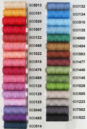 Linen thread 60/2 in colours 